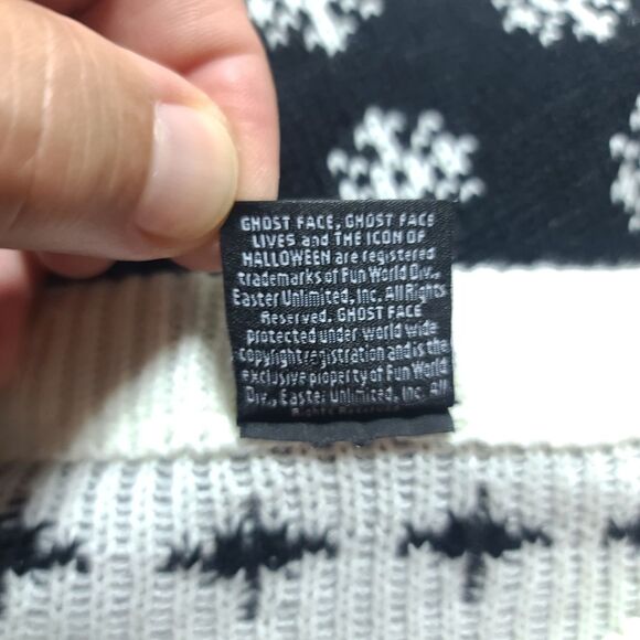 GhostFace Ghost Face Scream Ugly Christmas Holiday Ugly Sweater Large Size L EUC - Picture 6 of 13